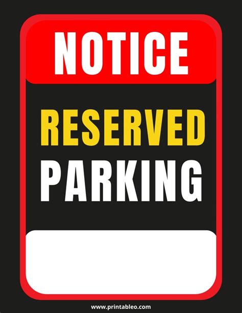 Obtain Reserved Parking.